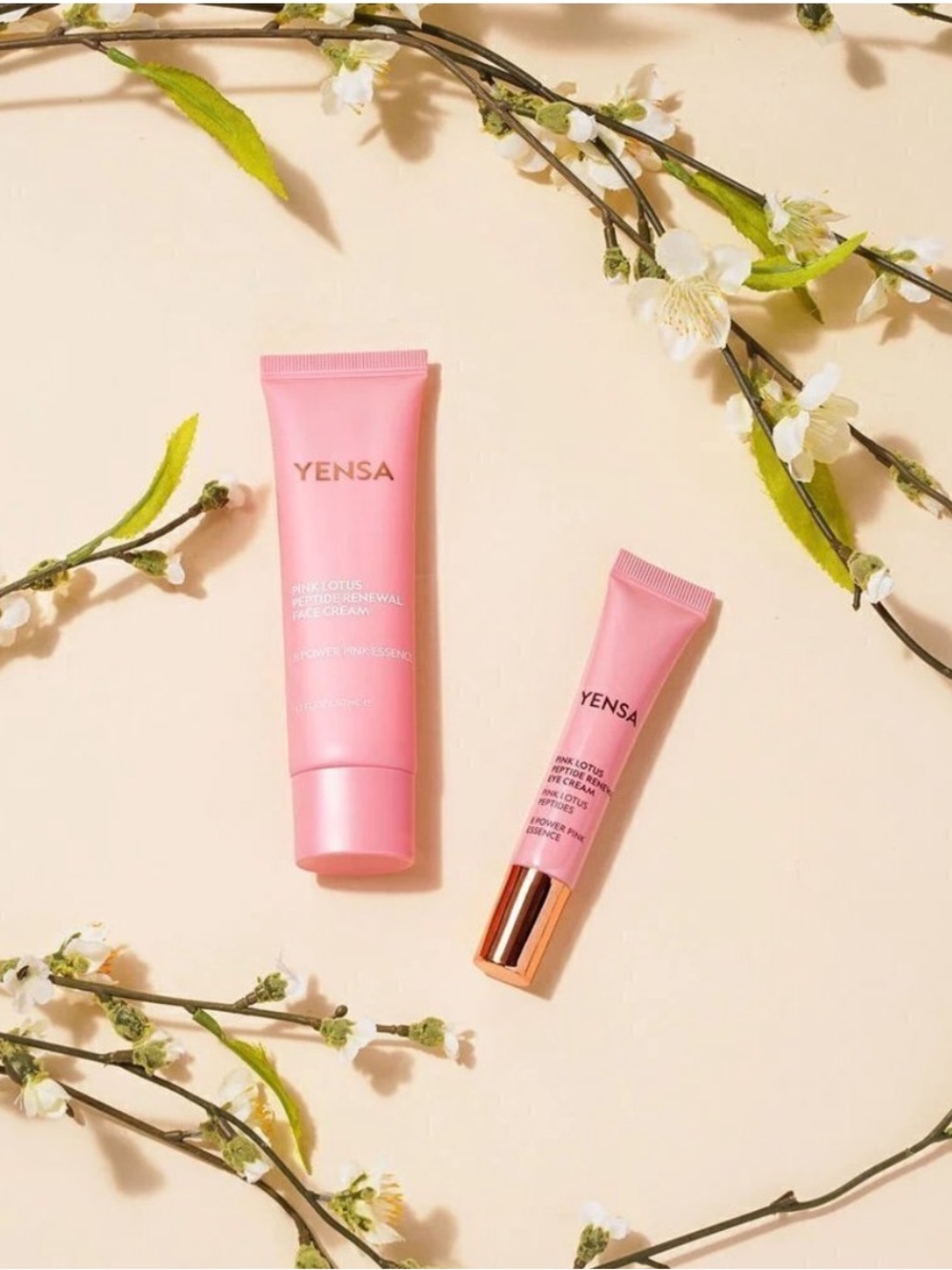🆕️Yensa Pink Lotus Peptide Renewal Face Cream 8 Power Pink Essence 1.7 oz NIB
